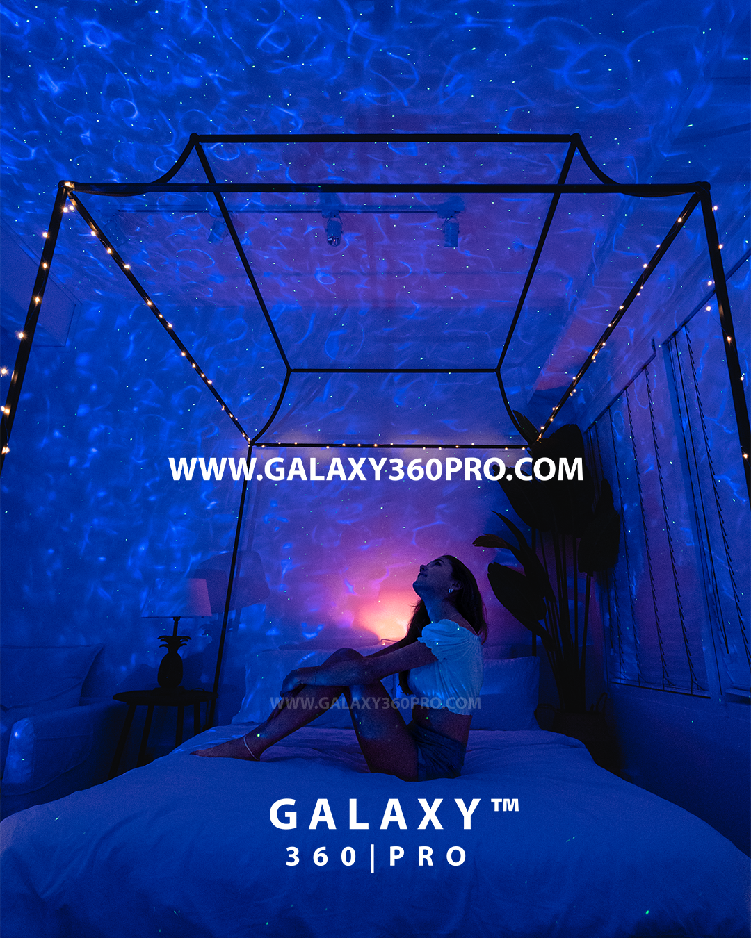 Galaxy Projektor Star Projektor Ozean Galaxy Licht mit Bluetooth Musik  Lautsprecher Galaxy Nachtlicht Arbeit mit Alexa Google Home Galaxy 360 Pro  Galaxy L