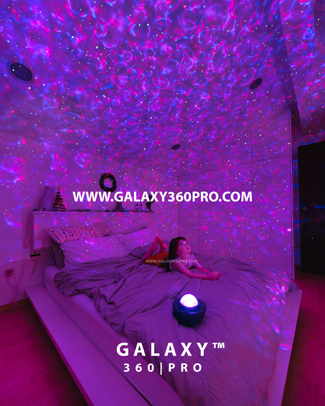 Galaxy Projektor Star Projektor Ozean Galaxy Licht mit Bluetooth Musik  Lautsprecher Galaxy Nachtlicht Arbeit mit Alexa Google Home Galaxy 360 Pro  Galaxy L